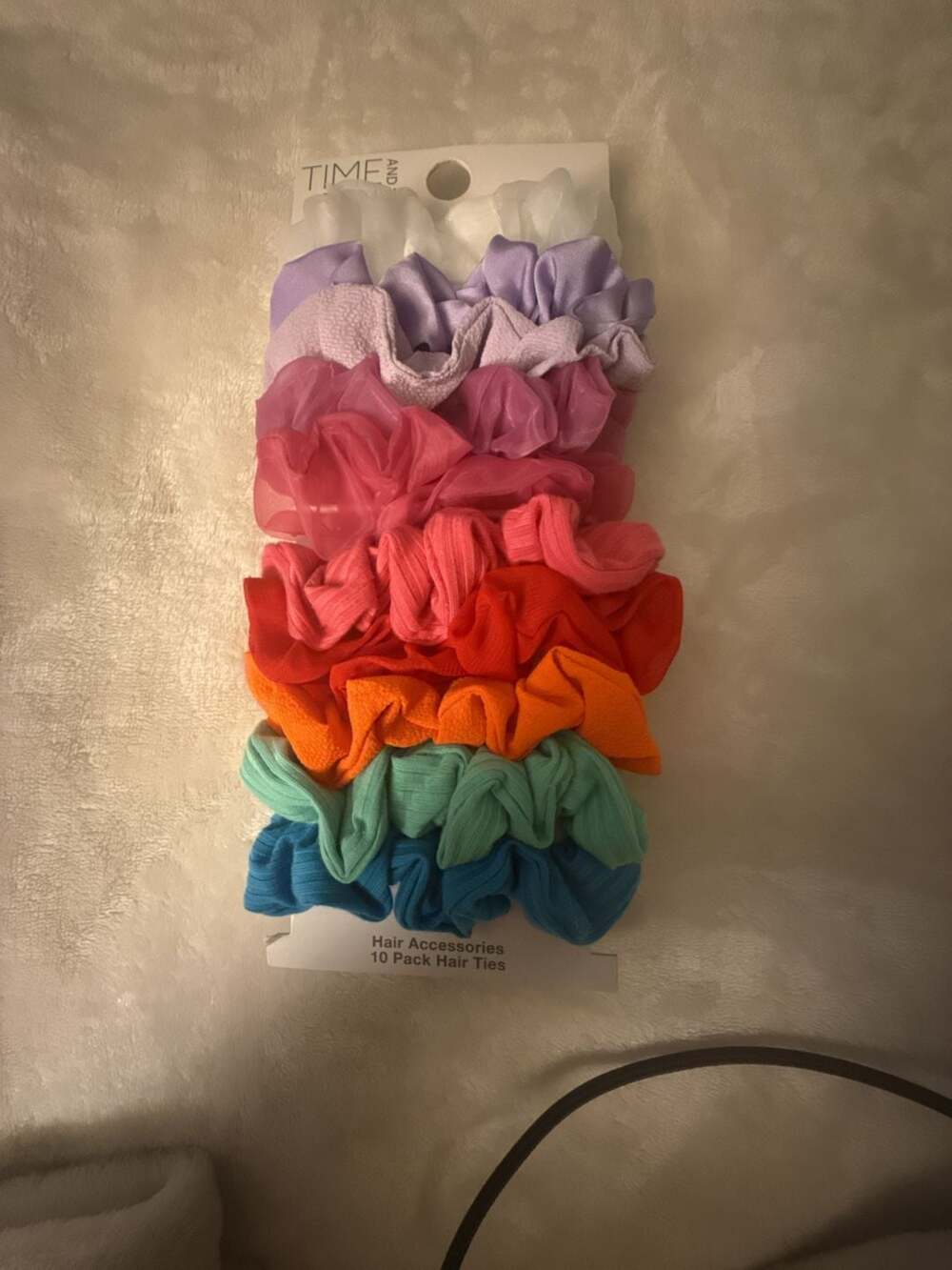 Time and Tru Women's 10 Pack Multi-Colored Hair Scrunchies